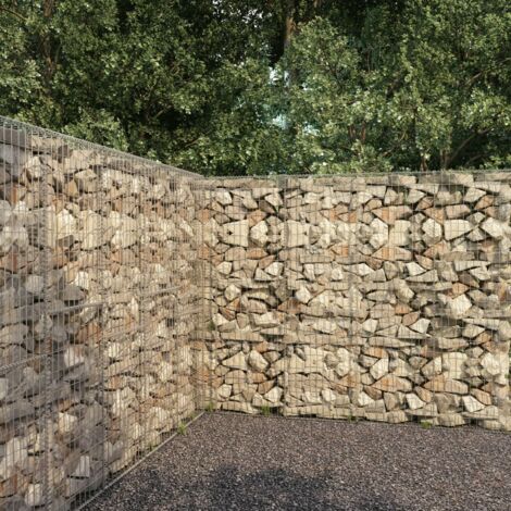 Vidaxl – Mur en gabion avec couvercle 300x50x200 cm – Acier galvanisé résistant aux intempéries – Pour murs de soutènement solides