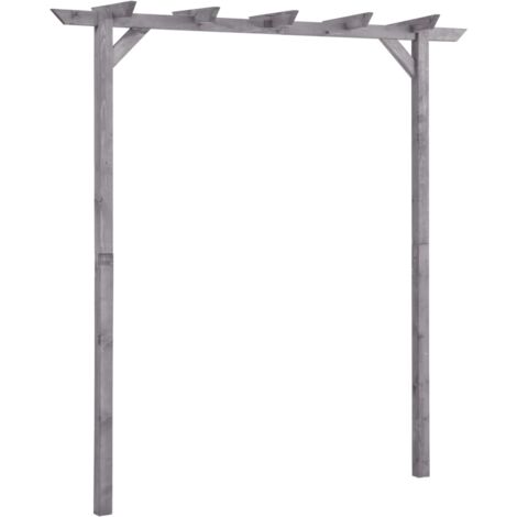 Vidaxl – Pergola de jardin en bois de pin imprégné 200x40x205 cm – Résistante à la pourriture – Idéale pour rosiers et plantes grimpantes (1/5)