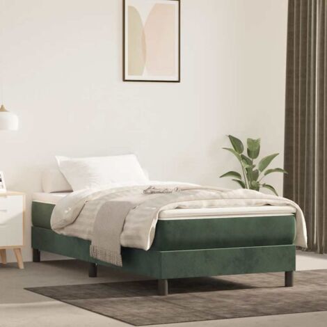 Matelas de lit à ressorts ensachés 90x210x20 cm velours vidaXL (1/5)