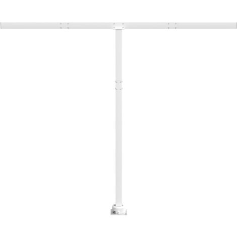 vidaXL Jeu de poteaux d'auvent blanc 300x245 cm fer