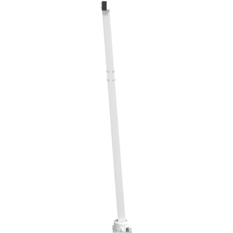 vidaXL Jeu de poteaux d'auvent blanc 300x245 cm fer