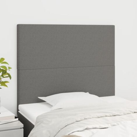 Tête de lit Gris foncé 100x5x118/128 cm Tissu vidaXL