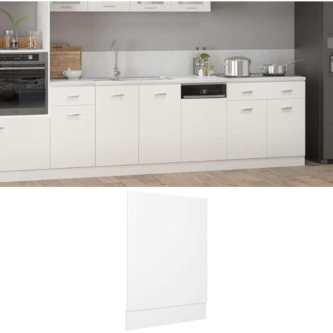 Panneau de lave-vaisselle "Lyon" Blanc 45x3x67 cm Bois d'ingénierie vidaXL