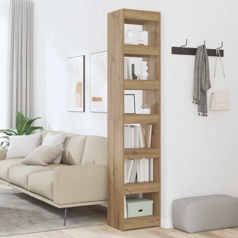 vidaXL Bibliothèque/Séparateur de pièce chêne artisanal 40x30x198 cm