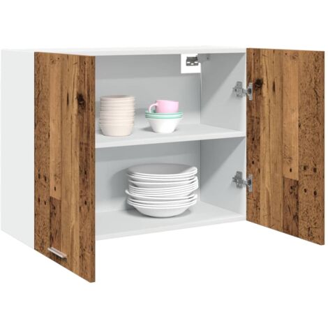 Armoire suspendue vieux bois 80x31x60 cm bois d'ingénierie vidaXL