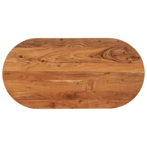 Dessus de table 100x50x3,8 cm ovale bois massif d'acacia vidaXL