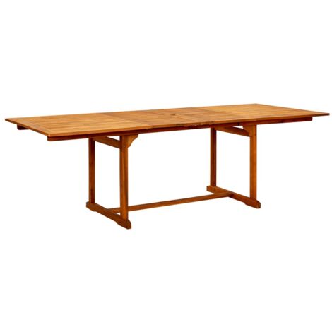 Table à manger de jardin (160-240)x100x75cm Bois d'acacia massif vidaXL