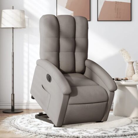 Fauteuil inclinable électrique taupe tissu vidaXL848092