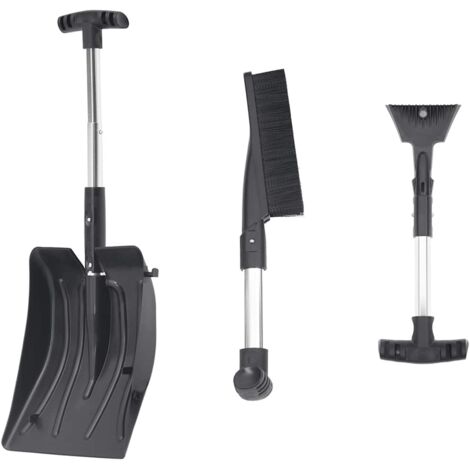 Kit Pelle à Neige Rétractable 3 En 1 Premium - Déneigeur Portable 112cm Avec Brosse Et Grattoir Pour Voiture, Jardin, Trottoir Et Camping