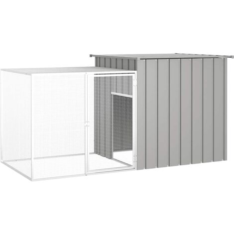 Vidaxl – Cage pour poules 200x91x100 cm – Acier galvanisé – Maison ventilée et cage grillagée – Sécurisée pour petits animaux (1/7)