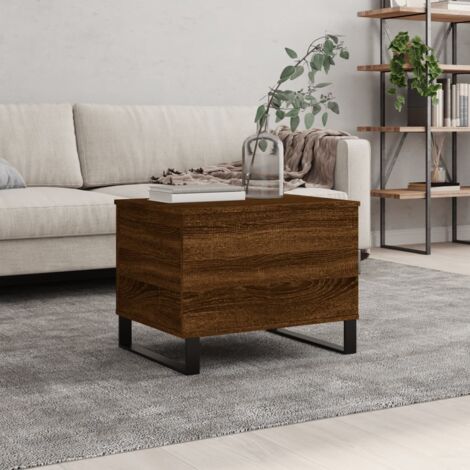 Vidaxl – Table basse relevable chêne marron 60x44,5x45 cm – Bois d'ingénierie – Design compact pour espaces réduits – Rangement intégré