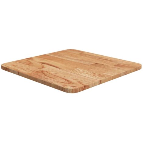 Vidaxl – Plateau de table carré en bois massif de chêne traité 40x40cm – Surface facile à nettoyer – Design rustique pour espaces commerciaux