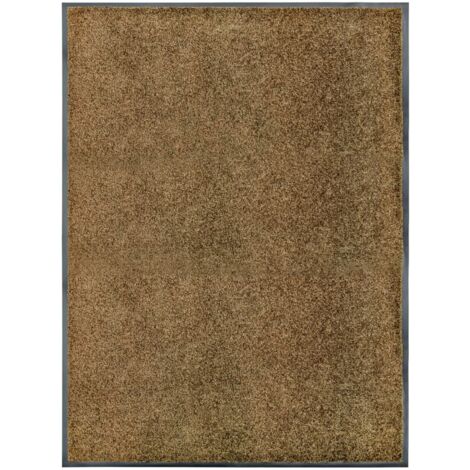 Paillasson lavable Marron 90x120 cm vidaXL