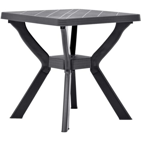 vidaXL Table de bistro Anthracite 70x70x72 cm Plastique (1/5)