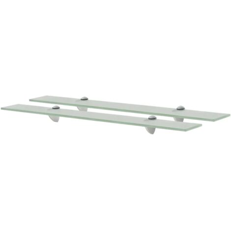 vidaXL Floating Shelves 2 pcs Glass 70x20 cm 8 mm (243798x2)