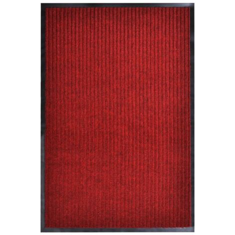 vidaXL Paillasson Rouge 117x220 cm PVC