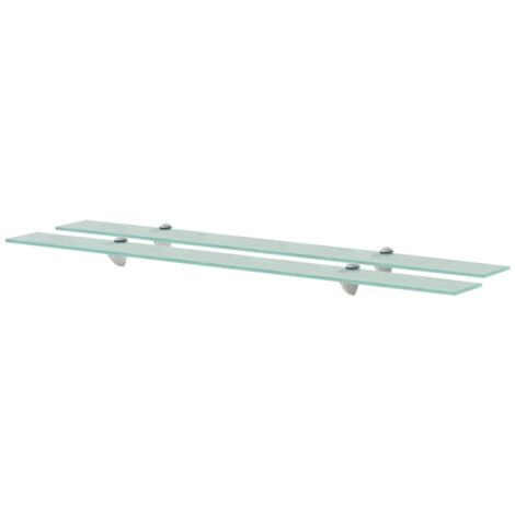 vidaXL Floating Shelves 2 pcs Glass 100x10 cm 8 mm (243761x2)
