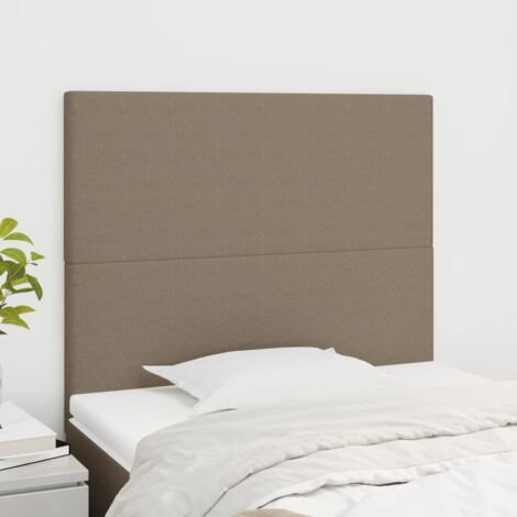 Tête de lit Taupe 100x5x118/128 cm Tissu vidaXL