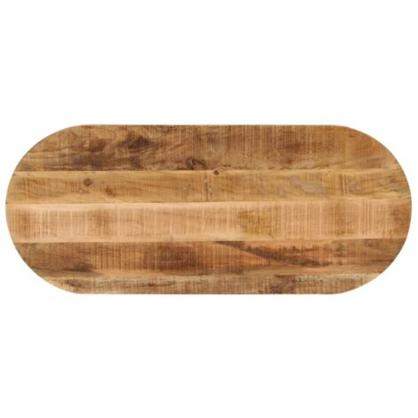 Dessus de table 140x60x2,5cm ovale bois massif de manguier brut vidaXL