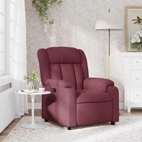 Fauteuil inclinable Rouge bordeaux Tissu vidaXL557846