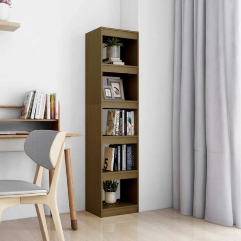 vidaXL Bibliothèque Marron miel en Bois de Pin 40x30x167,5 cm (1/5)