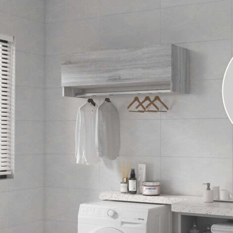Garde-robe Sonoma gris 100x32,5x35 cm Bois d'ingénierie vidaXL