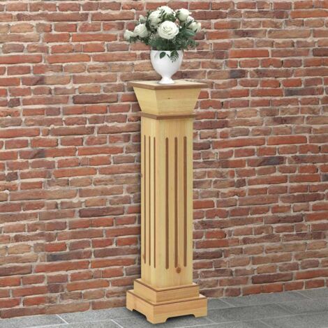 vidaXL Support pilier carré à plantes Bois clair 17x17x66 cm MDF