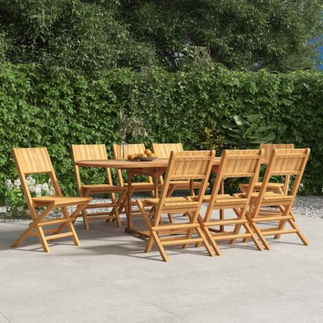 Chaises de jardin pliantes lot de 8 47x61x90cm bois massif teck vidaXL