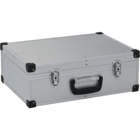 Vidaxl – Malette de rangement en aluminium 46 x 33 x 16 cm – 6 compartiments et 17 poches – Résistante à l'eau et verrouillable – Poignée intégrée (1/6)