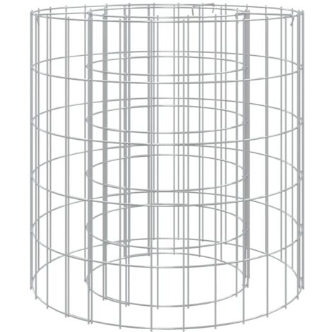 Vidaxl – Foyer en gabion Ø 50 cm – Fer galvanisé résistant à la corrosion – Construction stable pour jardin – Remplissage avec pierres ou gravier