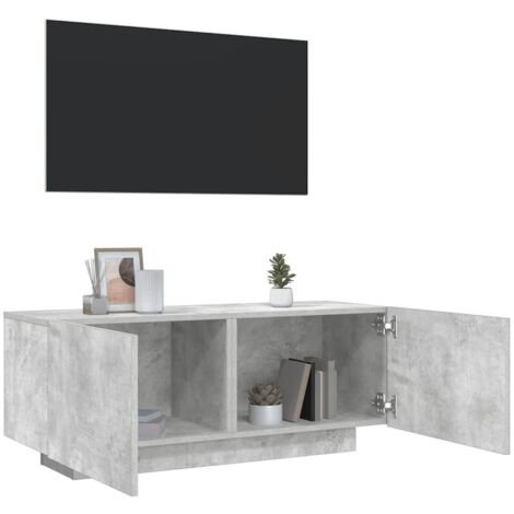 Meuble TV Gris béton 100x35x40 cm Bois d'ingénierie vidaXL