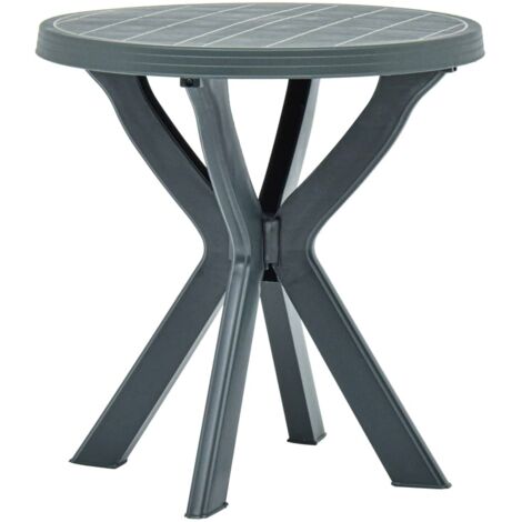 Vidaxl – Table de jardin en plastique vert Ø70 cm – Résistante aux intempéries – Design léger et sans entretien – Pour patio et terrasse
