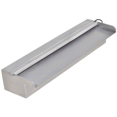 Vidaxl – Lame d'eau rectangulaire à LED 45 cm en acier inoxydable SS304 – Résistante à l'eau chlorée – Installation rapide pour piscine