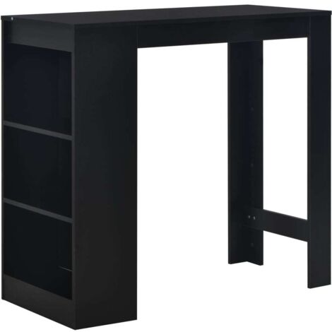 Vidaxl – Table de bar pliante avec étagère – Dimensions 110x50x103 cm – Design contemporain pour petits espaces – Bois d'ingénierie durable