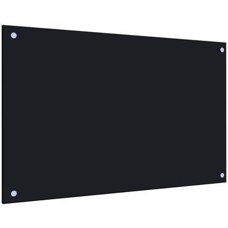 vidaXL Dosseret de cuisine Noir 80x50 cm Verre trempé