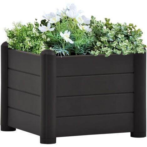 Lit surélevé de jardin PP Anthracite 43x43x35 cm vidaXL
