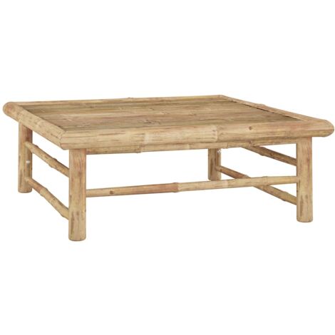 Vidaxl – Table de jardin 65x65x30 cm en bambou – Résistante à l'eau – Conception modulaire pour espaces extérieurs – Assemblage requis