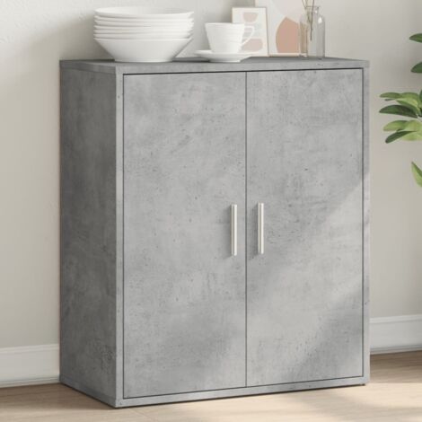vidaXL Buffet gris béton 60x31x70 cm bois d'ingénierie