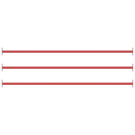 Vidaxl – Barres fixes d'exercice 3 pcs 125 cm – Acier enduit de poudre – Diamètre 32 mm – Poids max utilisateur 50 kg – Montage sur cadre d'escalade