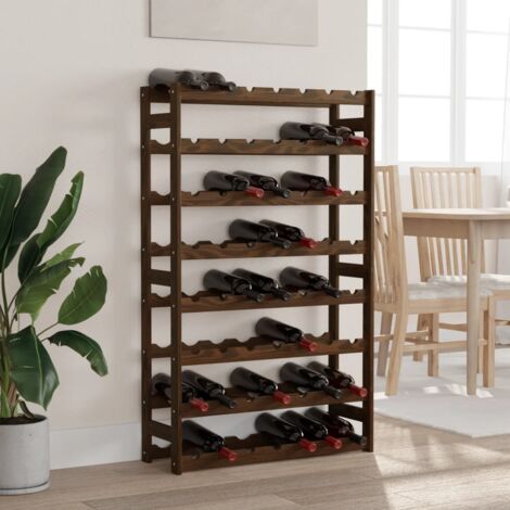 Casier à bouteilles pour 56 bouteilles marron bois pin solide vidaXL