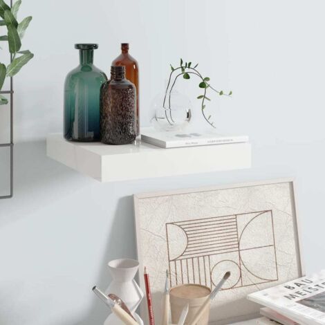 Étagère murale flottante Blanc brillant 23x23,5x3,8 cm MDF vidaXL
