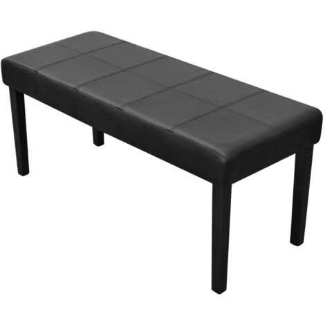 vidaXL Banc en cuir synthétique de haute qualité Noir