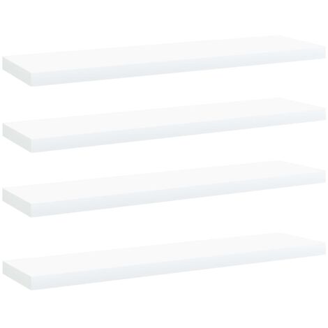 Vidaxl – Panneaux de bibliothèque 4 pcs blanc bois d’ingénierie – Étagères faciles à nettoyer – Pour rangement mural – Non flottantes