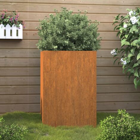 Vidaxl – Jardinière acier corten 42x38x75 cm – Résistante aux intempéries – Couleur rouillée – Pour décoration jardin, balcon, patio