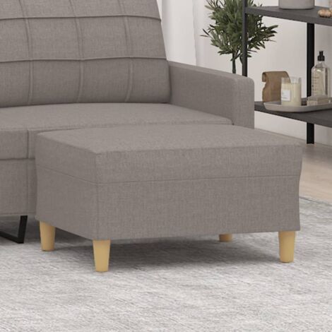 Vidaxl – Repose-pieds taupe 70x55x41 cm – Tissu durable et respirant – Cadre en contreplaqué robuste – Design compact pour espaces réduits