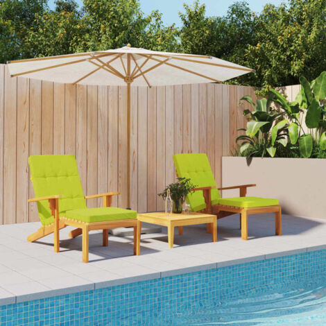 Coussins de chaise longue lot de 2 vert vif tissu oxford vidaXL