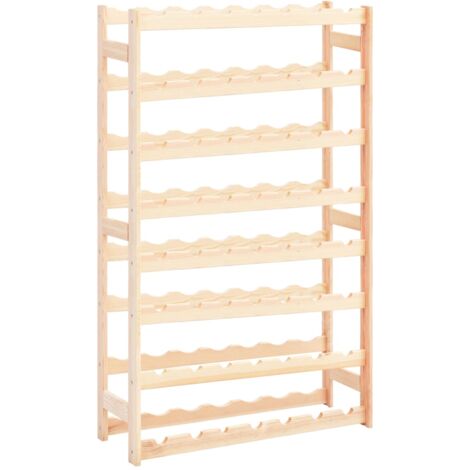 Vidaxl – Casier à bouteilles en pin massif pour 56 bouteilles – Dimensions 72 x 25 x 118 cm – Accessoires de fixation inclus