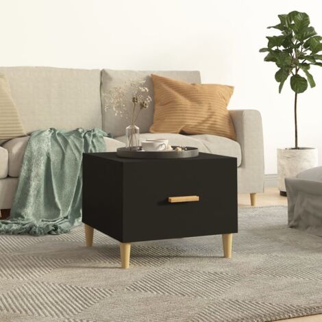 vidaXL Table basse Noir 50x50x40 cm Bois d'ingénierie (1/6)