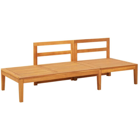 vidaXL Banc de jardin avec table et coussins Blanc crème Teck solide