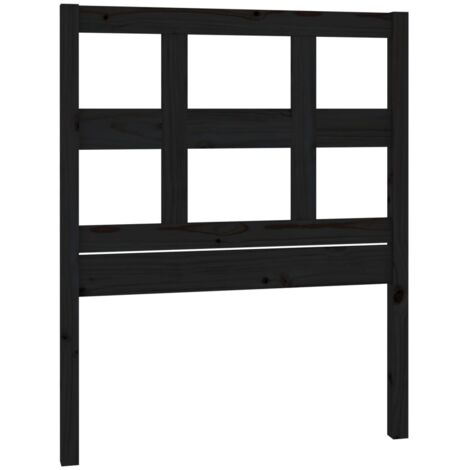 Tête de lit Style Scandinave pour chambre à coucher Noir 95,5x4x100 cm Bois massif de pin vidaXL (1/5)